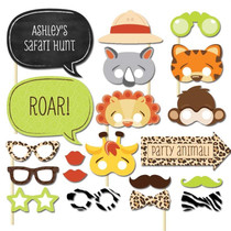 Forest theme party Birthday decoration Animal mask Minko Tiger Monkey Zoo Photo props decoration