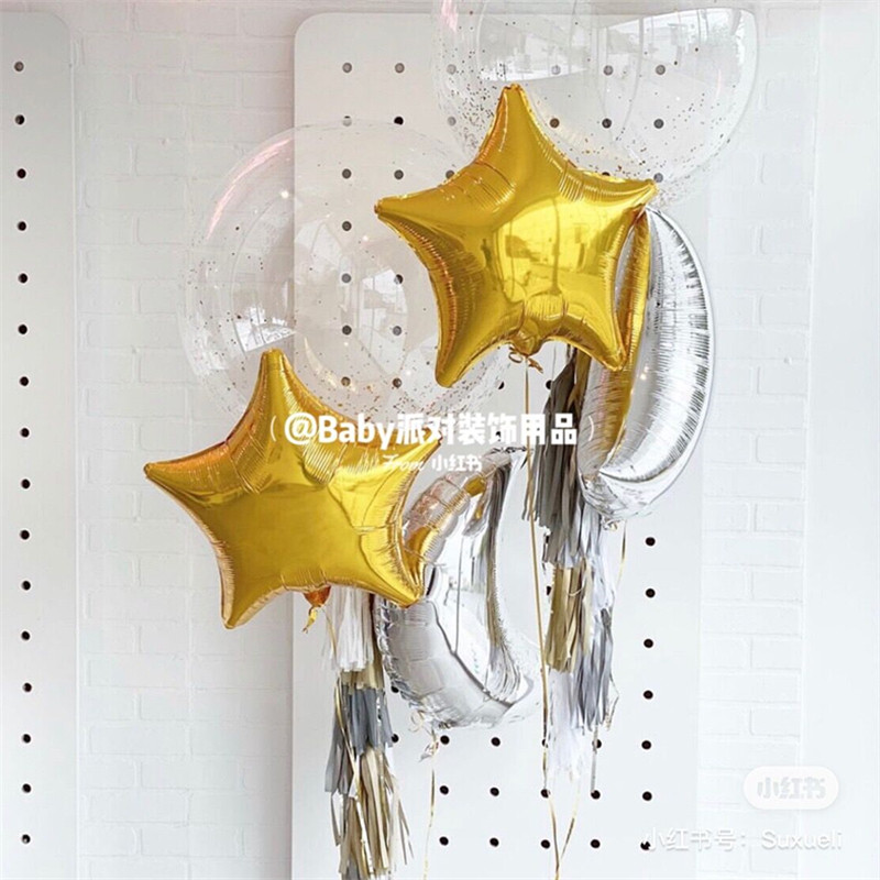 Aluminum film star balloon wedding wedding supplies decoration 1st birthday party scene layout cartoon background wall