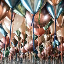 Metal latex balloon golden pearlescent party decoration opening balloon wedding wedding decoration Birthday proposal decoration