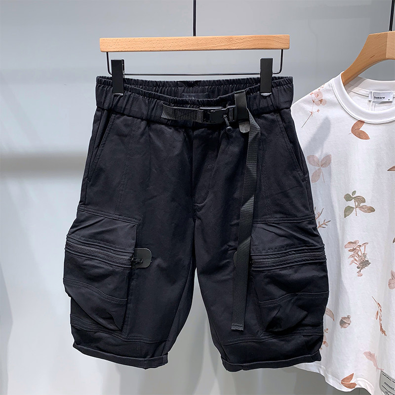 Summer 50% pants for men Tide Signs port Wind trendy High Street Easy Functioning Tooling Shorts Casual 5 points 50% Pants