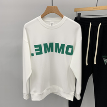 Letters printed acrosse mens spring ins Chauffins Chauffins The easygoing simplicity of a minimalist 100 hitch a casual round neck long sleeve T-shirt