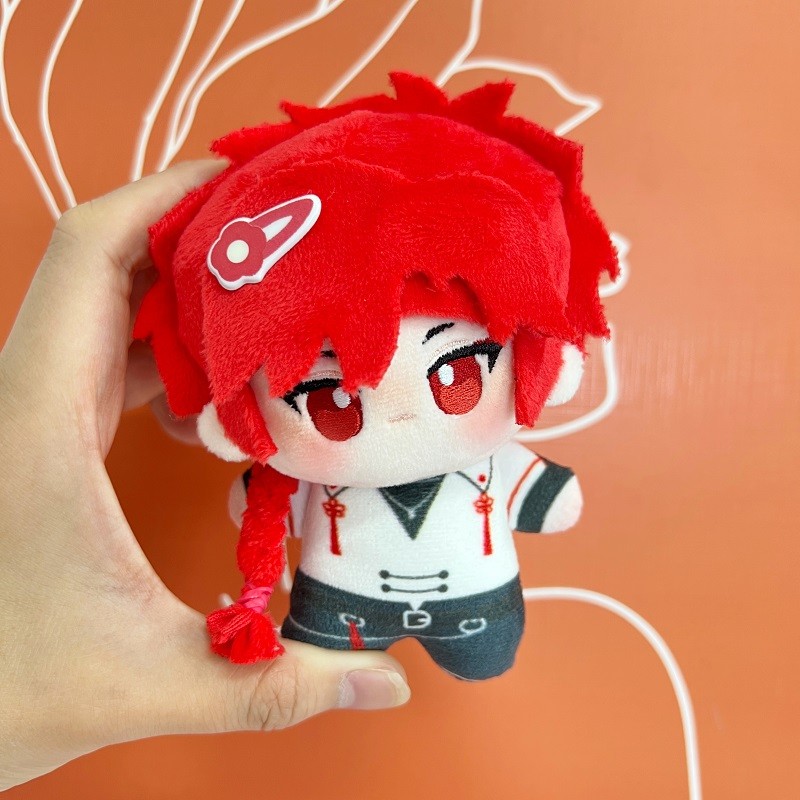 Fan-made Link Click 3.9-inch printed cotton doll VEIN handheld front view