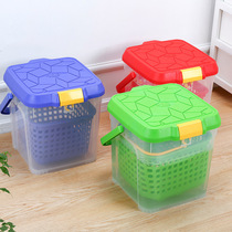 New multifunctional thickened bucket transparent storage box plastic large storage box with lid portable storage box for home use