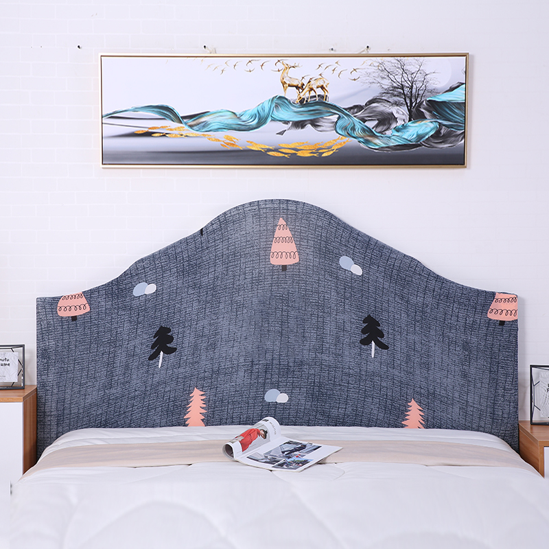 Full-elastic headboard cover Profiled Headboard Hood Eu Type Headboard Hood Irregular Bedside Hood Soft Bag Headboard Universal