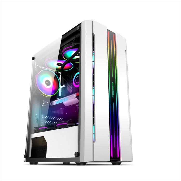 Foxconn three-body RGB light effect game chassis with long graphics card ATX large board desktop computer chassis