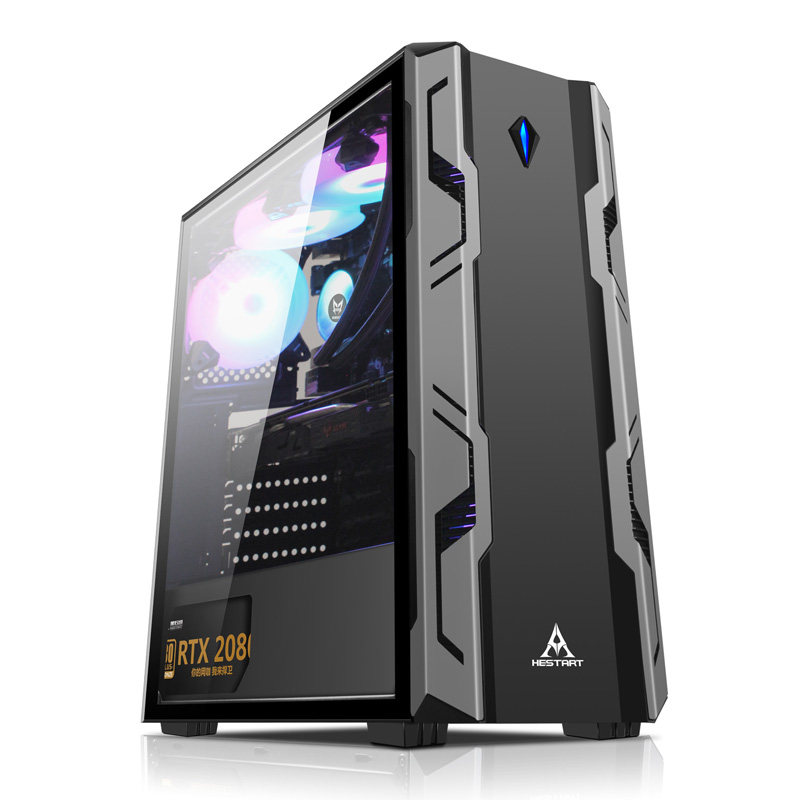 New desktop computer case Heart of the Ocean ATX large board game water-cooled gaming DIY full-side air-through case