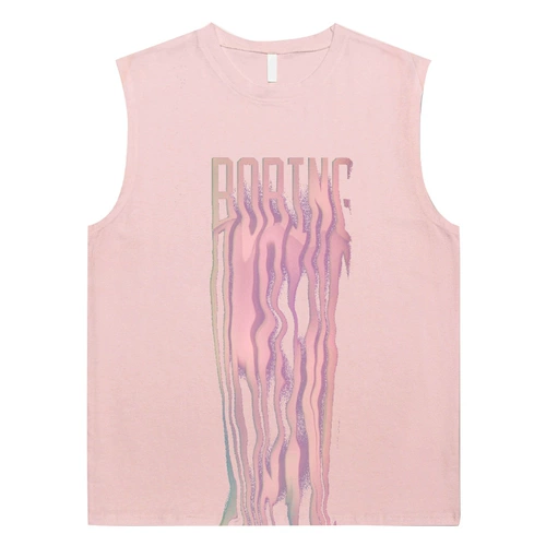 Брендовая летняя футболка в стиле хип-хоп без рукавов, спортивный жилет для спортзала, в американском стиле, оверсайз