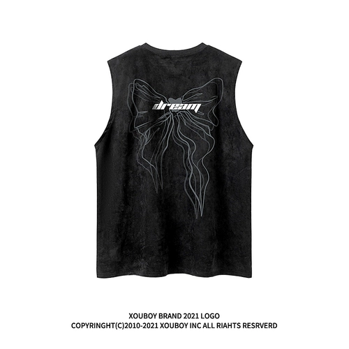 Tide, майка с бантиком, футболка в стиле хип-хоп для спортзала без рукавов, в американском стиле, свободный крой