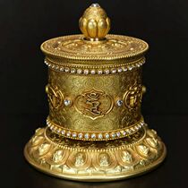 Refers to twisted brass transwarp cylinder transvia wheel such as a method of six words true words 80 thousand times Hui Po swing piece Home Ornament