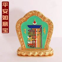 Pure bronze Buddhist Buddhas with a dense ten phase at ease with a large phase card pendulum piece handicraft home Ornament Gold