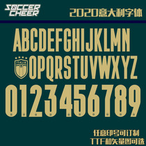 2018 Italian Uruguay jersey font hot selling calendar years printed number custom ttf vector diagram optional