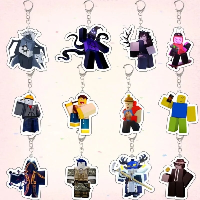 Roblox Acrylic Keychain Game Merchandise Block Figure Cartoon Pendant Student Backpack Decoration Roblox Acrylic Keychain Game Merchandise Block Figure Cartoon Pendant Student Backpack Decoration