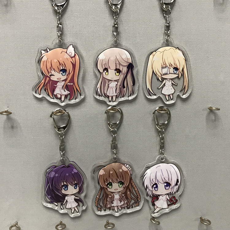 Rewrite Pendant Accessories Anime Q-Version Acrylic Keychain Game Key Kobe Tsubasa Chikari Akane