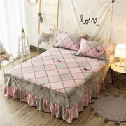 Khăn trải giường bằng vải bông trải giường đơn 1 bộ ba mảnh 5 bông 2 m 1,8m trượt 8 bộ giường