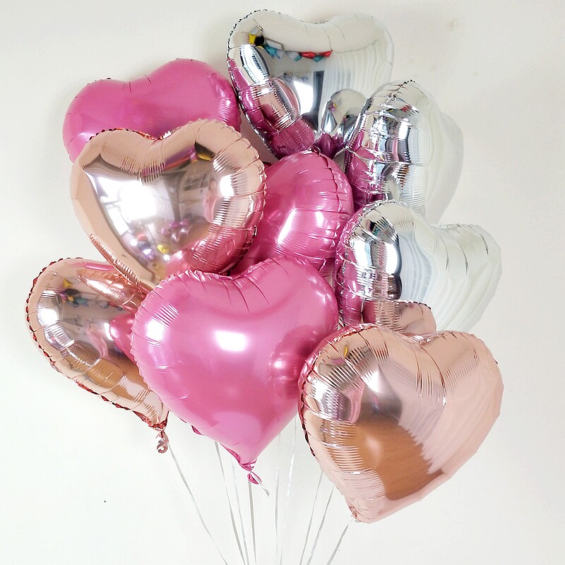 18 inch aluminum film core helium balloon pearl candy color aluminum foil proposed wedding arrangement car exhibition floating air decoration