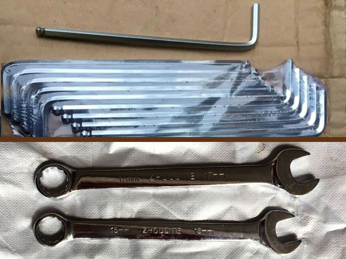 CR-V Chrome Vanadium Steel Lengthened Plus Hard Inner Hexagon Wrench Double Head 4 5 6 8 10 15 17mm 17mm Car Tool