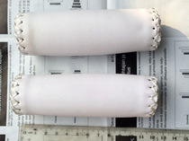 Hand-made handle set simulation leather internal sponge belt plug 22 2 mounting caliber about 120 long white