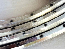 700c rivet section double aluminum alloy road rim 32 holes 16 high vintage ring high polished silver