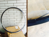 700c double-layer aluminum alloy rim 20 holes disc brake section large factory black