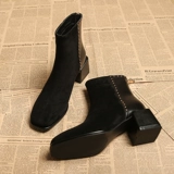 Martens, корейские флисовые демисезонные универсальные матовые зимние короткие сапоги, 2023