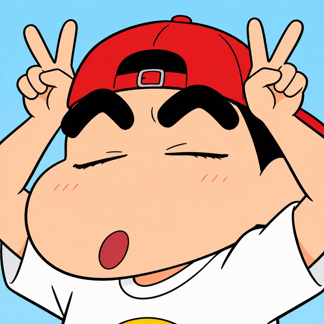 小新比个耶