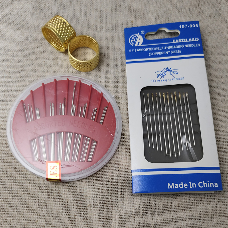 3 types of domestic copper thimble sewing DIY tool needle wire box assorted copper jacket hand fingertip diy hand sewing needle wire sleeve