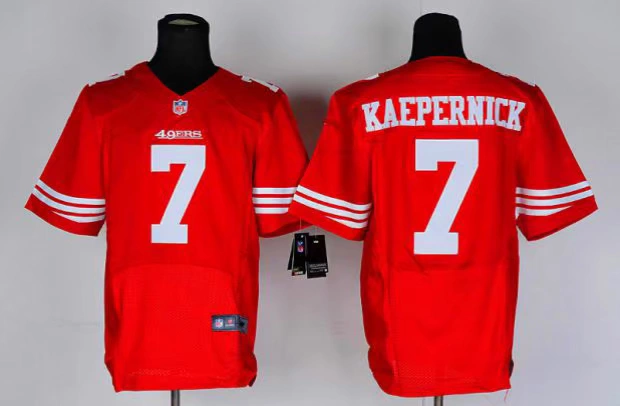 NFL Football Jersey San Francisco 49 People San Francisco 7 # KAEPERNICK Phiên bản ưu tú - bóng bầu dục găng tay bóng bầu dục