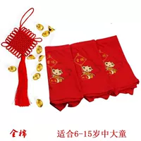 Zhongda Tongben Years Quần lót cotton 6-8-10 Cô bé Quần lớn màu đỏ 15 Cô gái Cotton Boxer Quần short quần xi líp