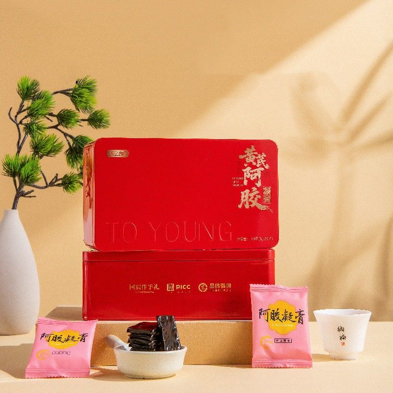 人之颜黄芪阿胶凝膏即食150g/盒30片补气血