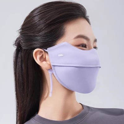 蕉下立体护颈防晒口罩遮脖子3d防紫外线冰丝开车遮阳骑行护脸面罩