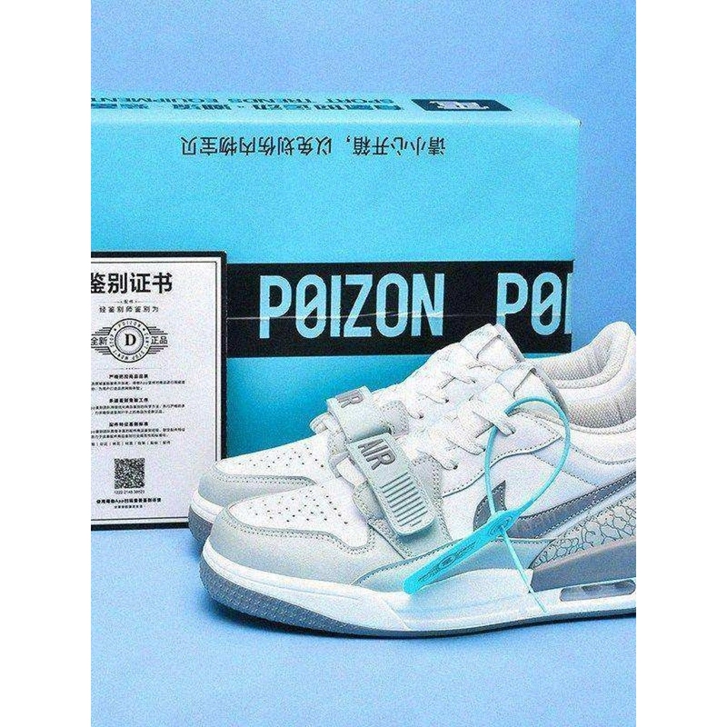 Aj Men's Shoes Aj312 Low-Top Easter Basketball Shoes Aj3L2 Gray and White Mid-To-Large Children's Sports Shoes High-Top