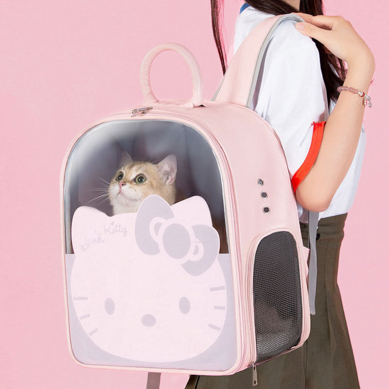 Japanese Cat Bag Out of portable large capacity Backpack Kitty double shoulder backpack Cat Dog Cage Son Space Cabin Pet Supplies-Taobao
