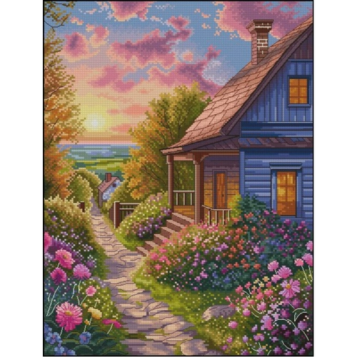 [CC3188-Yanxia Habitat] Вышивка крестиком 2025, новая маленькая вышивка нитками для гостиной и ресторана, простая модель для начинающих