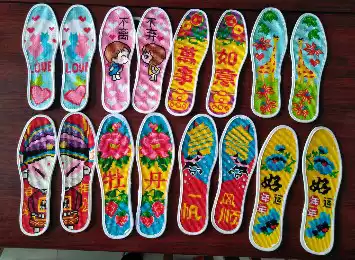 Cross stitch pinhole insole cotton cloth embroidered hand embroidered 42 -- 44 yards wedding makeup sweat absorption breathable finished product