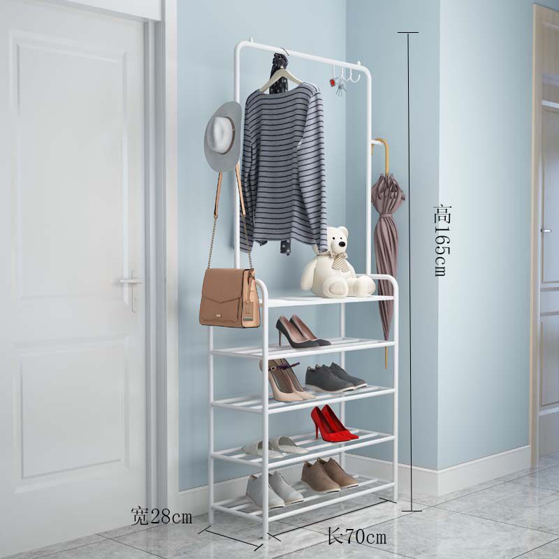Net red door simple home floor shoes shelf hanging hanger simple living room storage multi-layered clothing and hat rack
