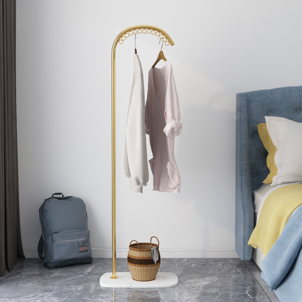 Minimalist modern marble hanger floor metal bedroom clothes hat rack home living room creative hanging hanger gold good