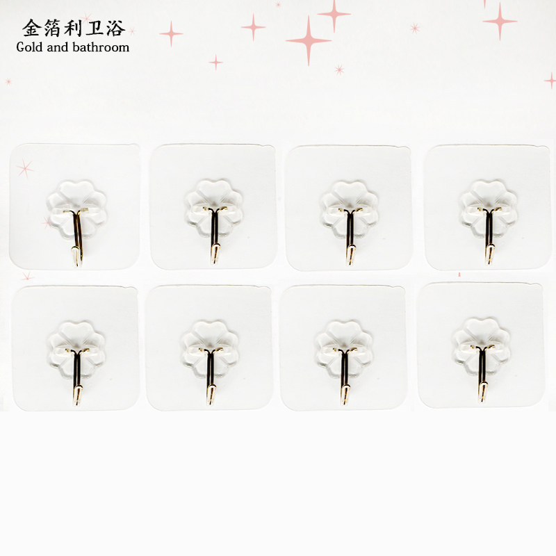 12 loaded transparent adhesive hooks powerful adhesive Adhesive Hook Bathroom kitchen Sticky Hook No marks Wall-mounted Coat Hook free of punch