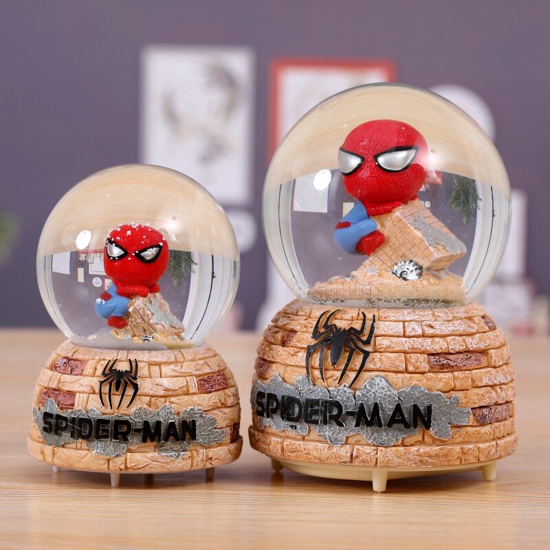 Junior boys birthday gift Spider-Man crystal ball ornament music box snowflake lights teen student gifts