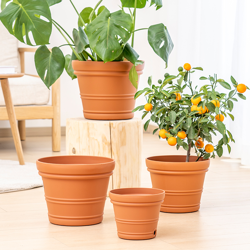 Alice Alice Large Resin Imitation Ceramic Succulent Round Plastic Clearance Flower Pot Creative Nordic Simple Pot