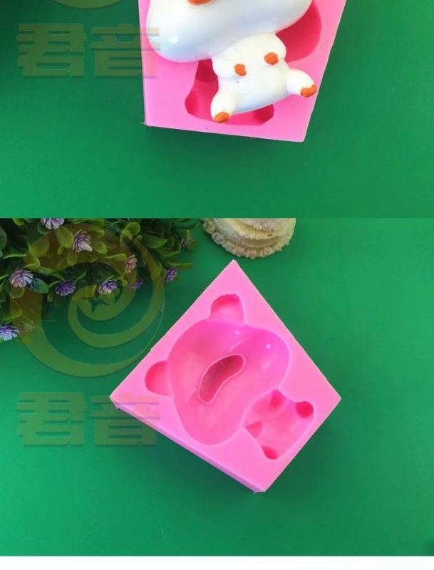 Lớn đầu lợn silicone khuôn sô cô la kháng nhiệt độ cao DIY handmade xà phòng khuôn bánh khuôn thạch pudding khuôn khuôn nhựa làm bánh