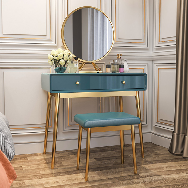 Post-modern simple light luxury dressing table American dressing table bedroom Nordic multifunctional small apartment household makeup table
