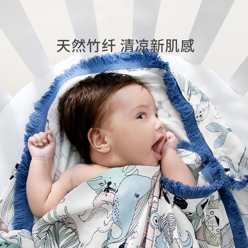 Official LaMilu lamilo bamboo fiber cool towels with enlarged round flow Su Xinsheng Baby Xia Bau towel