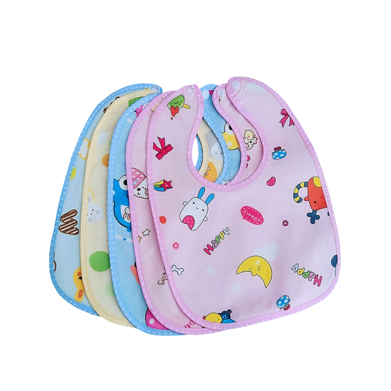 Article 10 0-1-2-3-year-old baby according to buckle suction mouth water towel waterproof newborn baby enlarge Number of thin pure cotton walled for winter