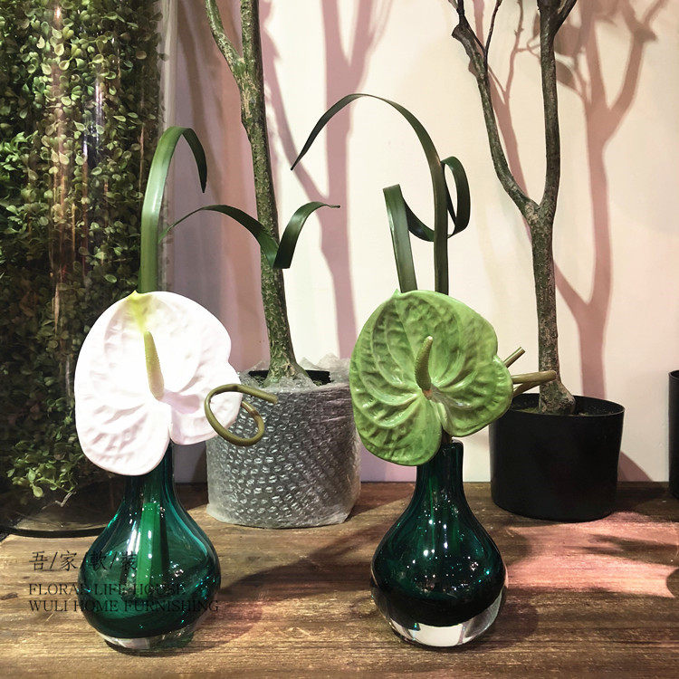 Nordic modern new Chinese emulated floral art small suit-style cubicles bed head cabinet bathroom with decoration handmade floral