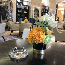 High-end simulation floral set model room office building fake flower silk flower arrangement set front desk hotel floral art