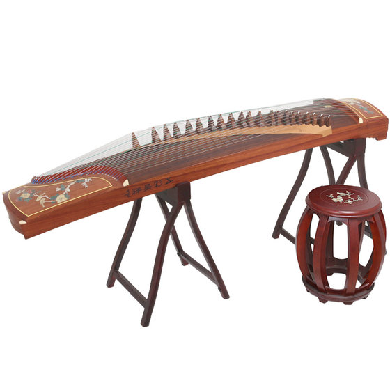 초보자를 위한 둔황 guzheng 694L 마호가니 시리즈 쉘 조각 전문 등급 guzheng 악기