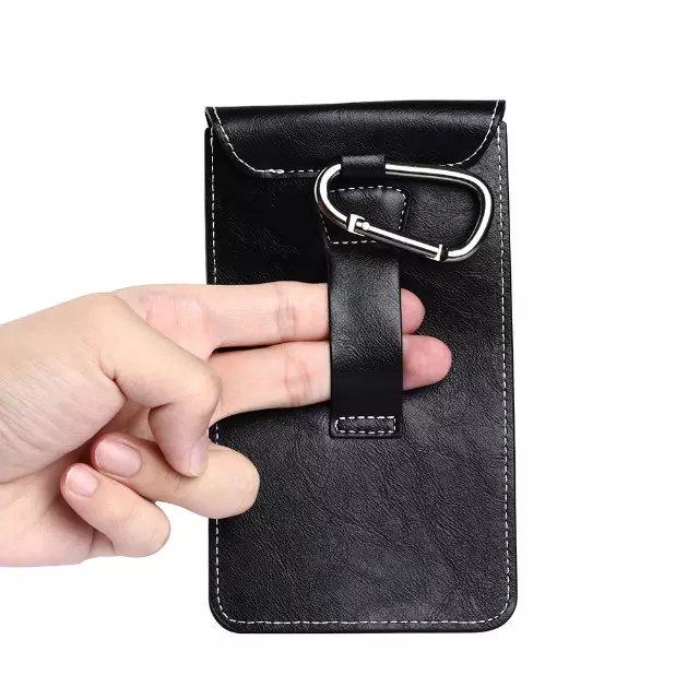 Túi điện thoại di động nam đeo đai dọc 5,5 / 6 inch siêu mỏng đa chức năng đai thể thao túi da một lớp túi đeo hông mini	