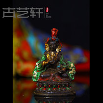 Nepal craft brass painted with gemstones Vajra bronze statue home dedicated to Buddha statue ornaments Tantric Tibetan Buddha