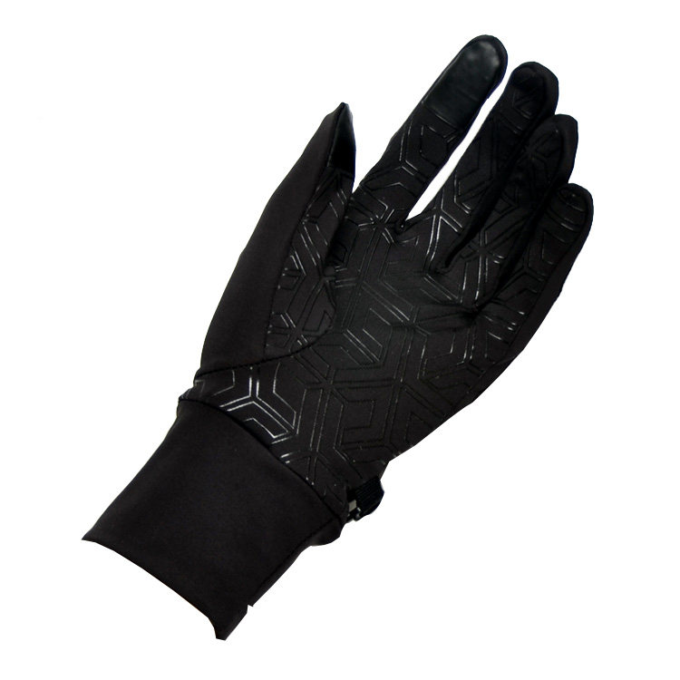 Summer sun protection gloves black touch screen men and women anti-UV breathable ice silk thin section riding driving shopping elastic non-slip