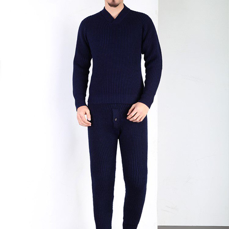 59 pilot sweater underwear set sweater autumn clothes autumn pants wool knit shirt men winter warm housewear